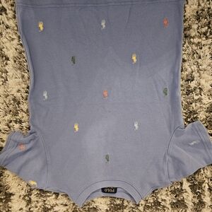 Polo by Ralph Lauren Kids Blue Tee with Colorful Embroidery